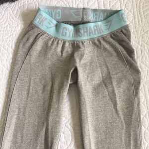 Gymshark xs flex leggings - grey/teal
